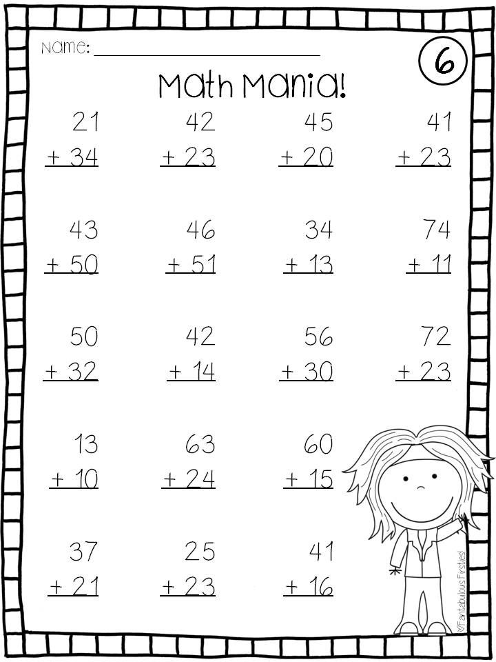 Two Digit Addition Without Regrouping