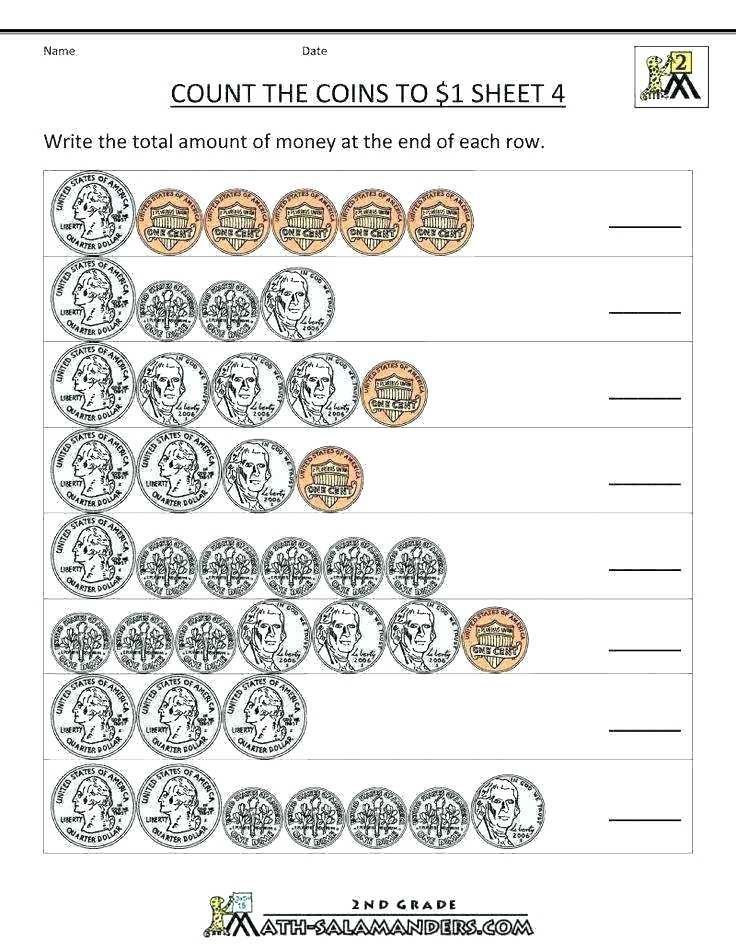 Money Worksheets 2nd Grade