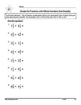 6th Grade Dividing Fractions Worksheet Pdf