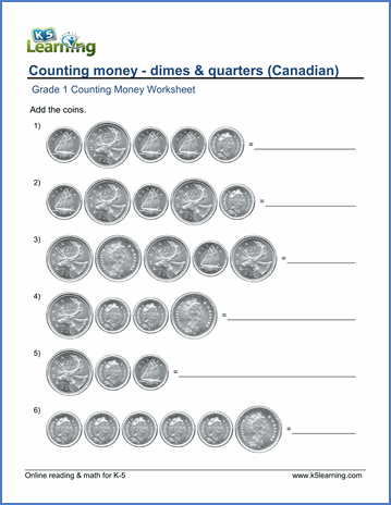 Counting Money Worksheets Grade 1