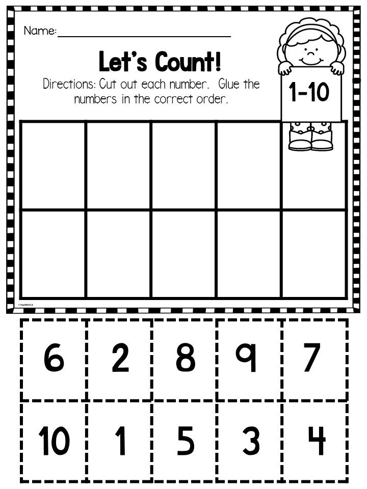 Number Sequencing Worksheets Kindergarten