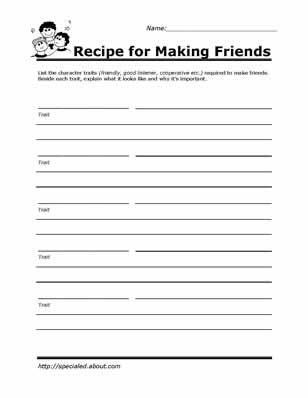 Social Skills Worksheets