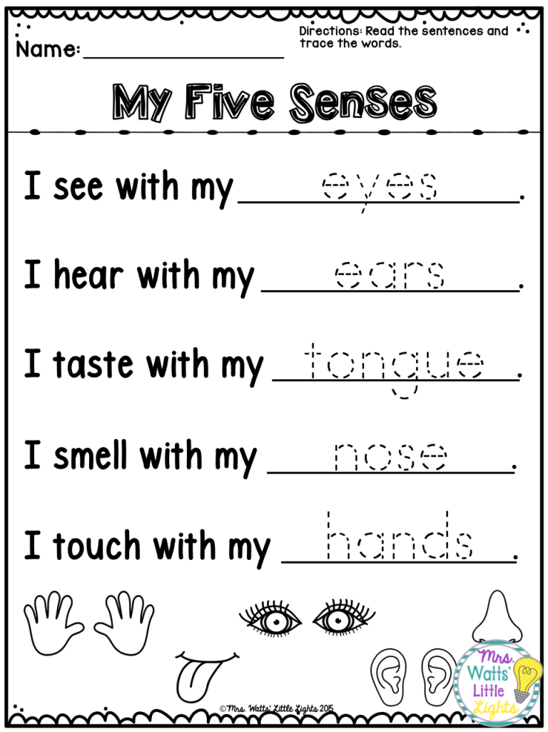 Preschool Worksheets For Kids English