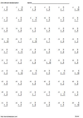 Multiplication Drills 6s