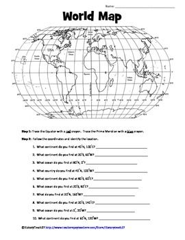 Free Latitude And Longitude Worksheets For 6th Grade