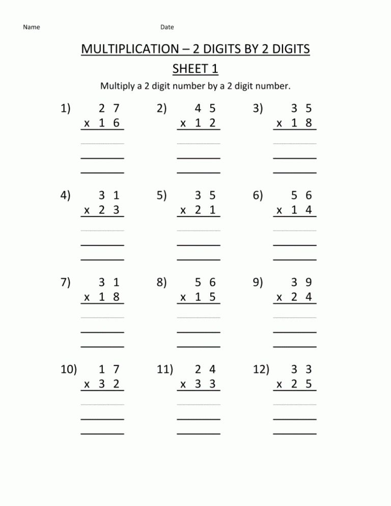 Printable Fourth Grade Math Worksheets For 4th Grade