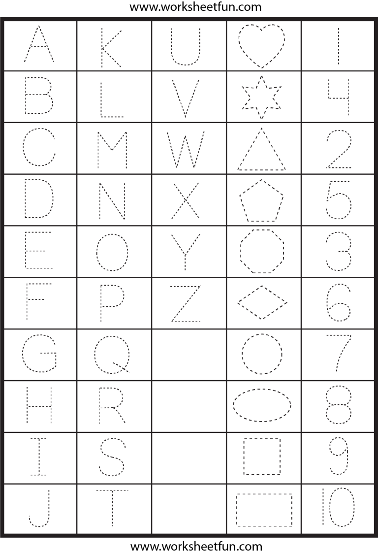 Tracing Letters And Numbers For Preschool Kindergarten Tracing Workbook