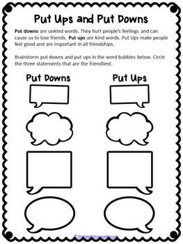 Bullying Worksheets For Kindergarten