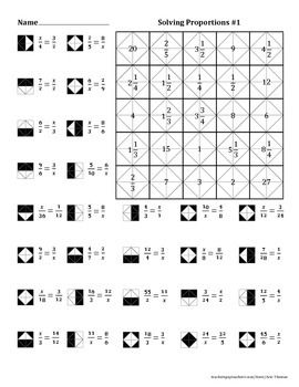 Proportions Worksheet Answers