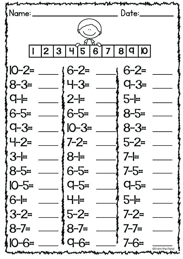 Mathematics Worksheets For Grade 1