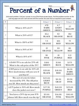 Percent Of Change Worksheet Answer Key