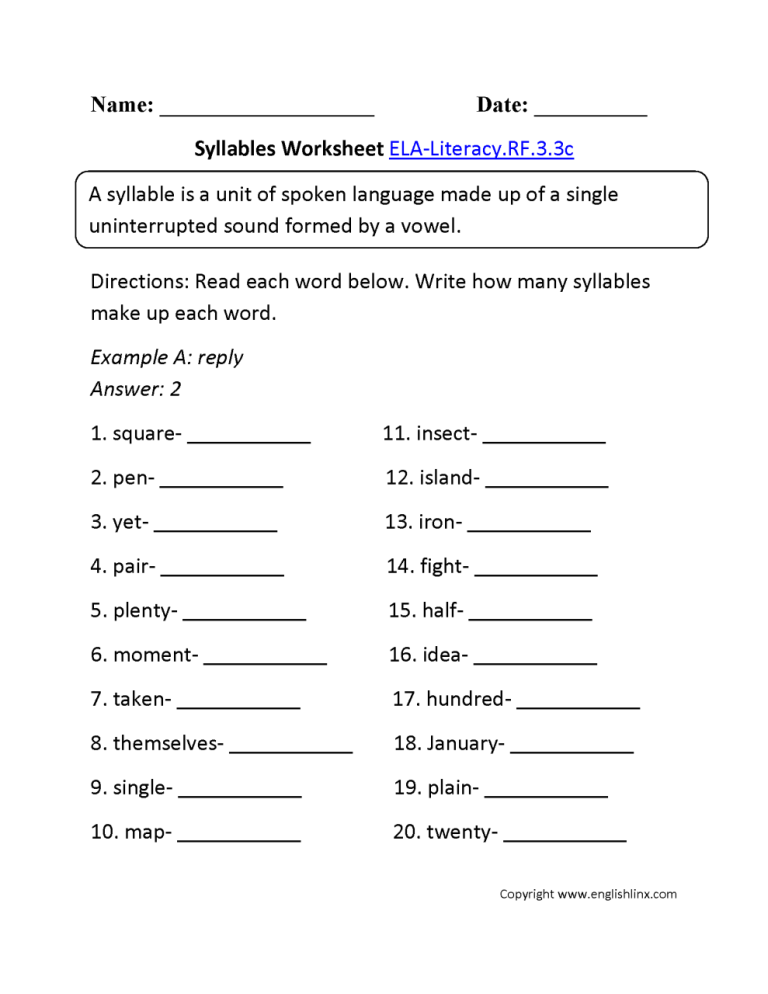 2nd Grade Third Grade Phonics Worksheets