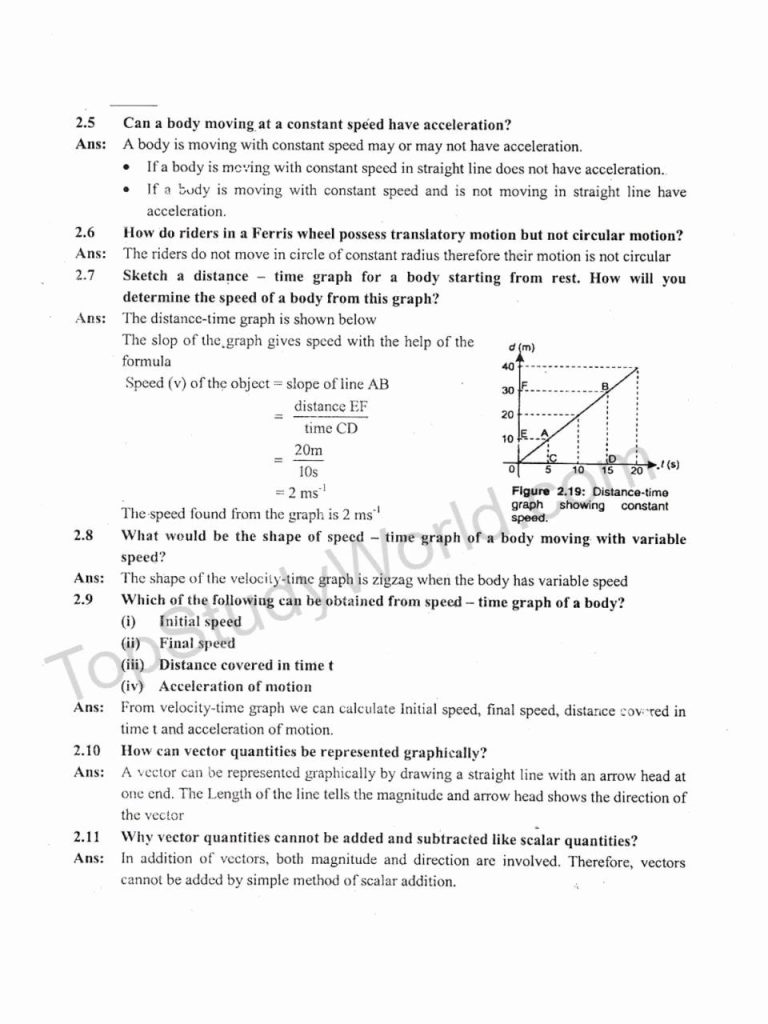 Acceleration Worksheet Answers