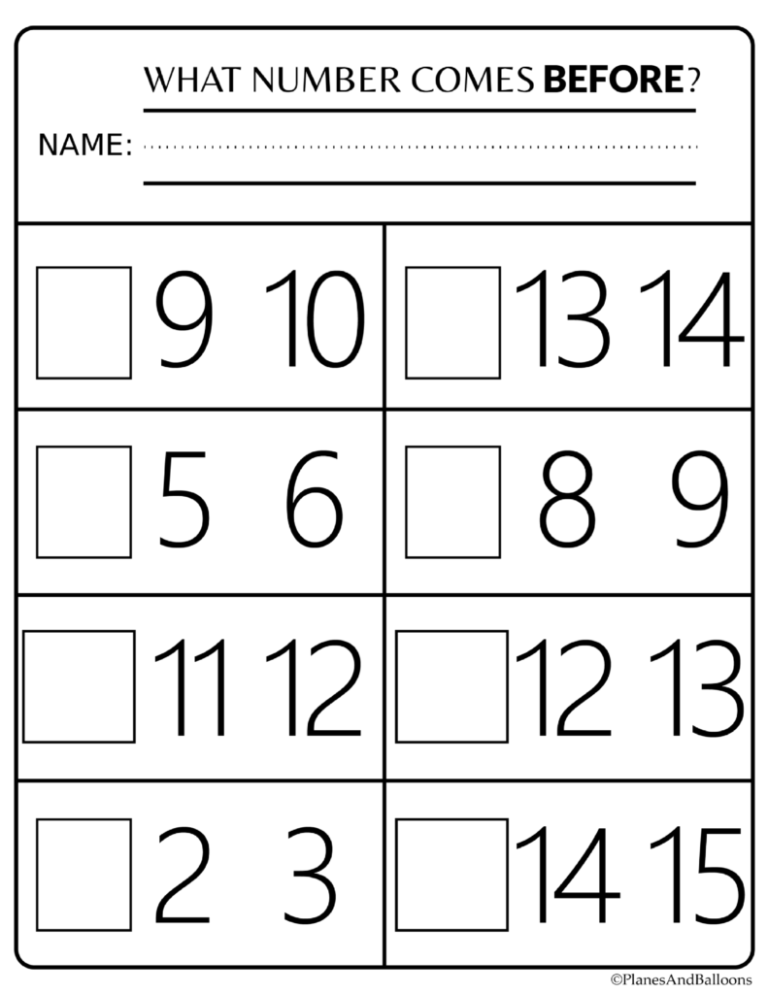 Ordering Numbers Worksheets For Grade 1