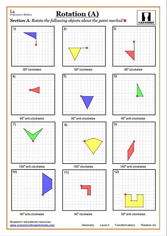 Transformations Worksheet Answer Key