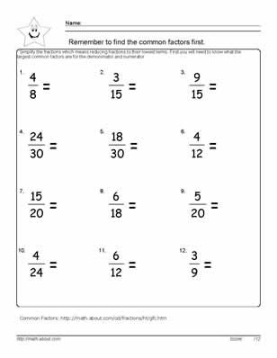 Equivalent Fractions Worksheets Grade 3