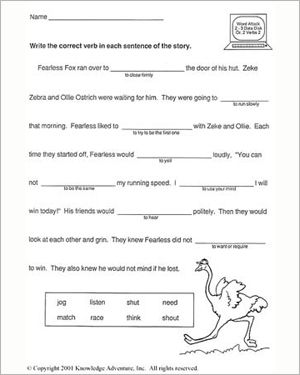 English Worksheets For Kids 2nd Grade