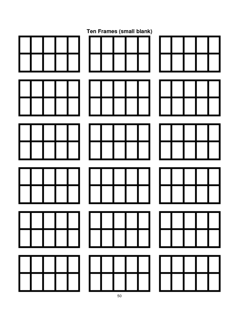 Ten Frame Printable Pdf