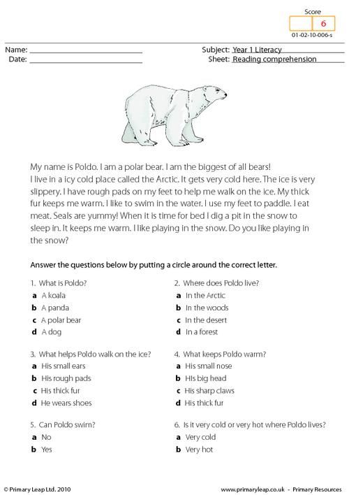 2nd Grade Reading Comprehension Worksheets Multiple Choice Pdf