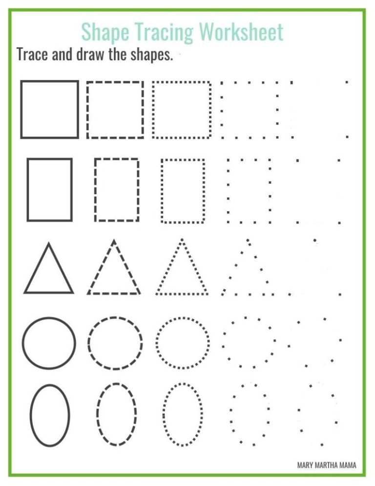 Tracing Shapes For Kids