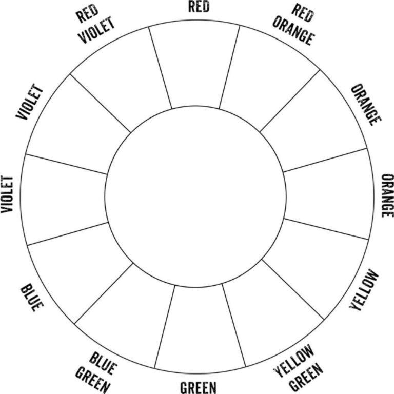 Printable Color Wheel Template