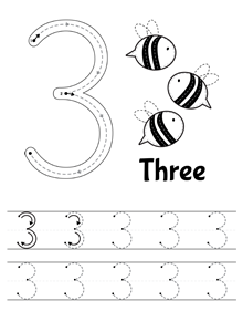 Number 3 Worksheets Printable