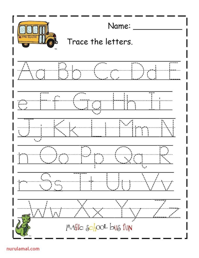 Tracing Letters For Preschoolers Free