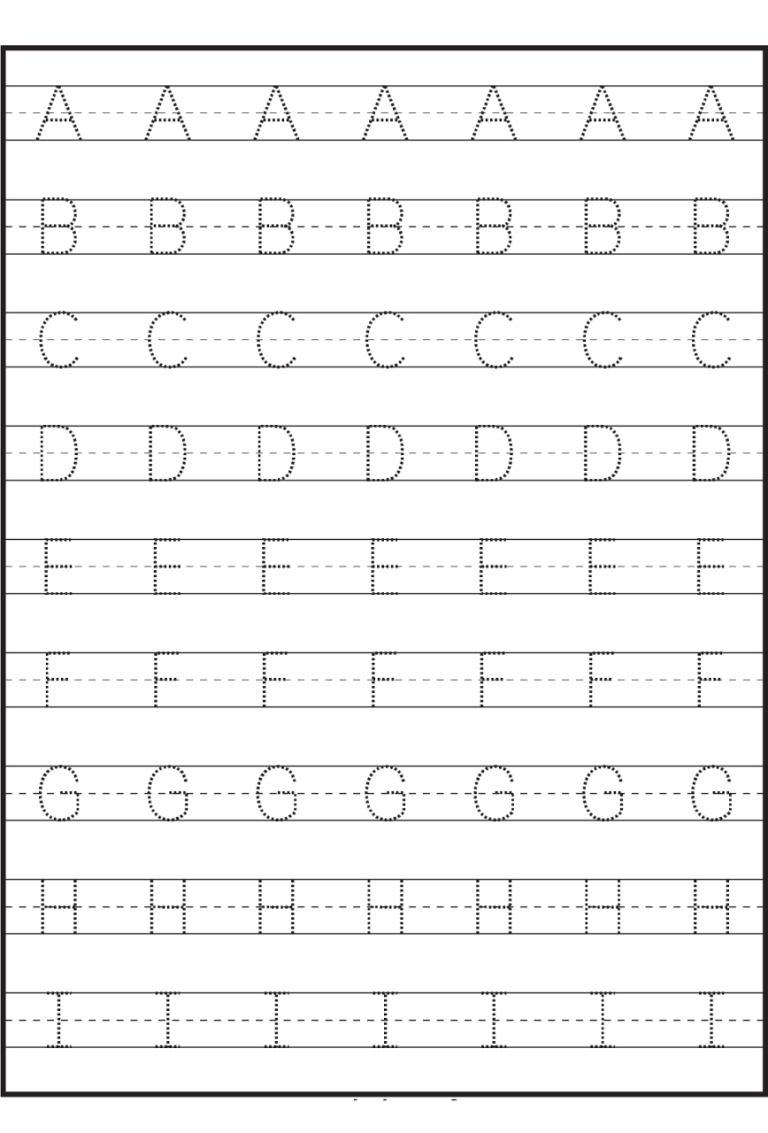 Printable Tracing Letters Template