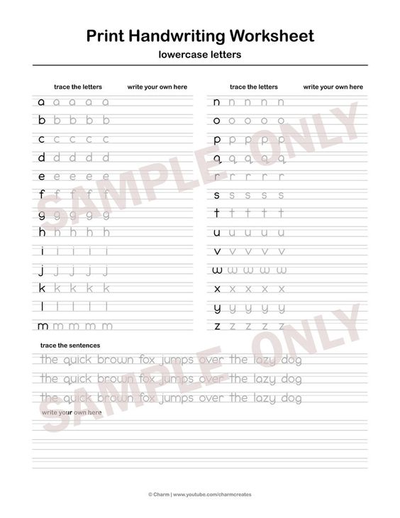 Handwriting Practice Sheets Pdf