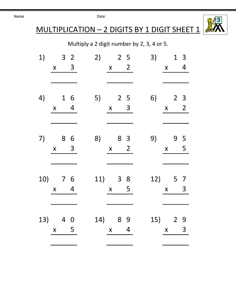 Math Worksheets Grade 3 Adding