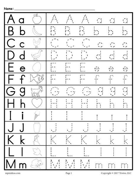 Alphabet Tracing Worksheets Pdf