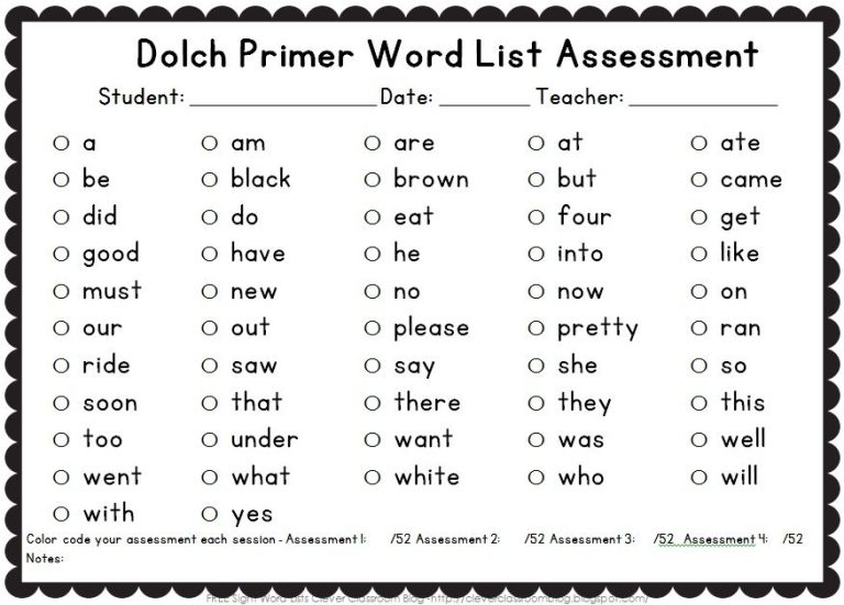 Sight Word First Grade Worksheets Pdf