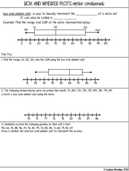 Box And Whisker Plot Worksheet Answer Key