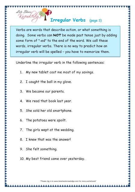 4th Grade Powerful Verbs Worksheet