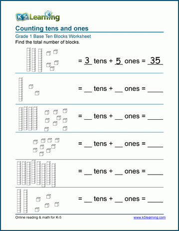 K5 Worksheets Grade 1