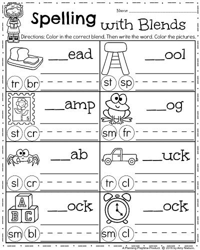 Spelling Practice Worksheets 1st Grade