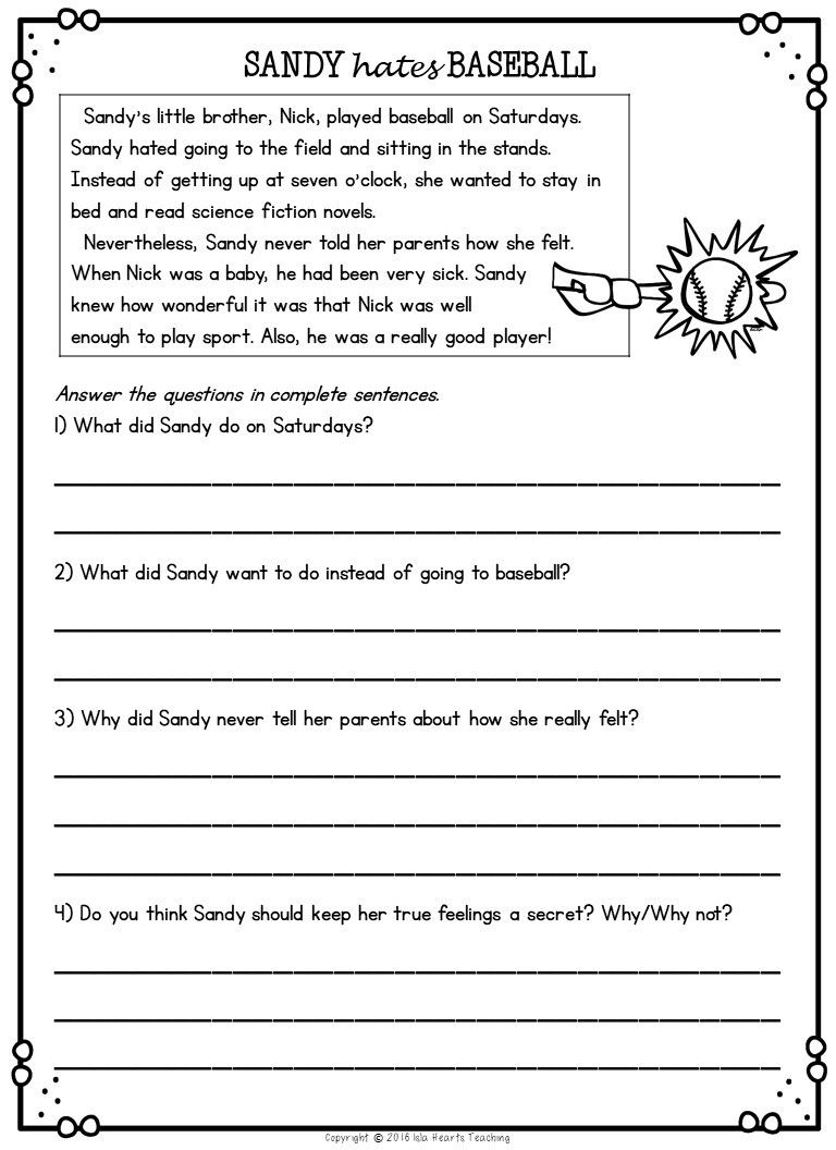 2nd Grade Reading Worksheets