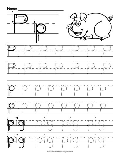 Letter P Worksheets For Pre K