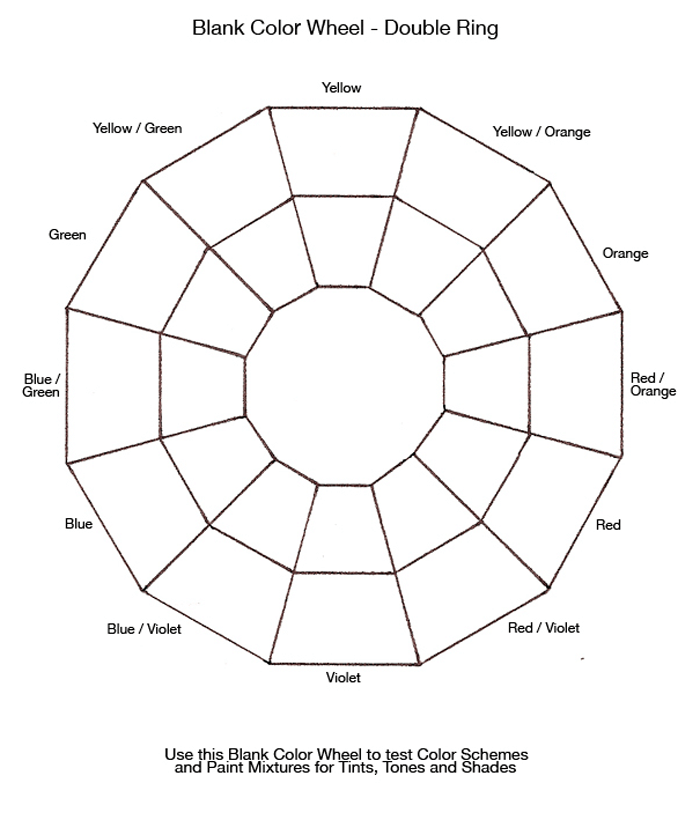 Printable Color Wheel Blank