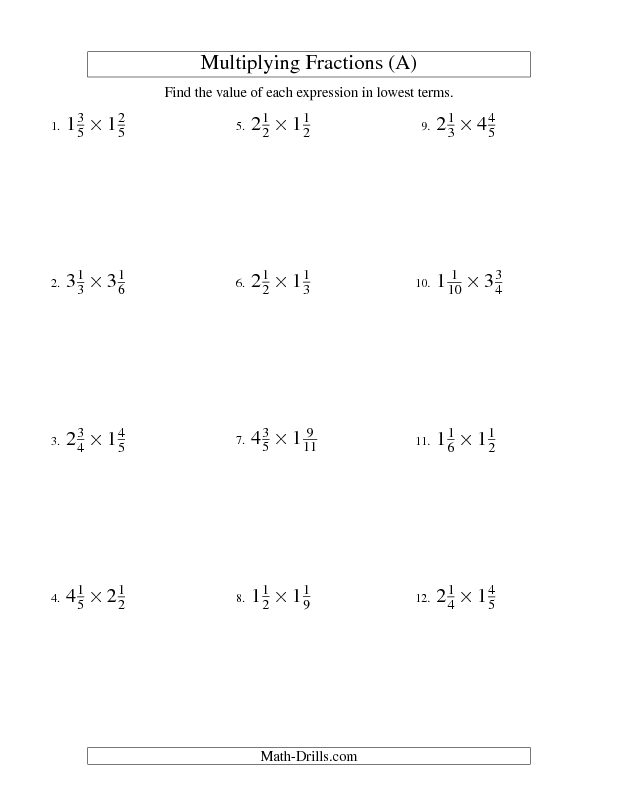 Complex Fractions Worksheet