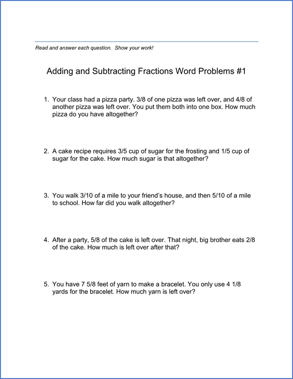 Third Grade Subtraction Word Problems For Grade 3