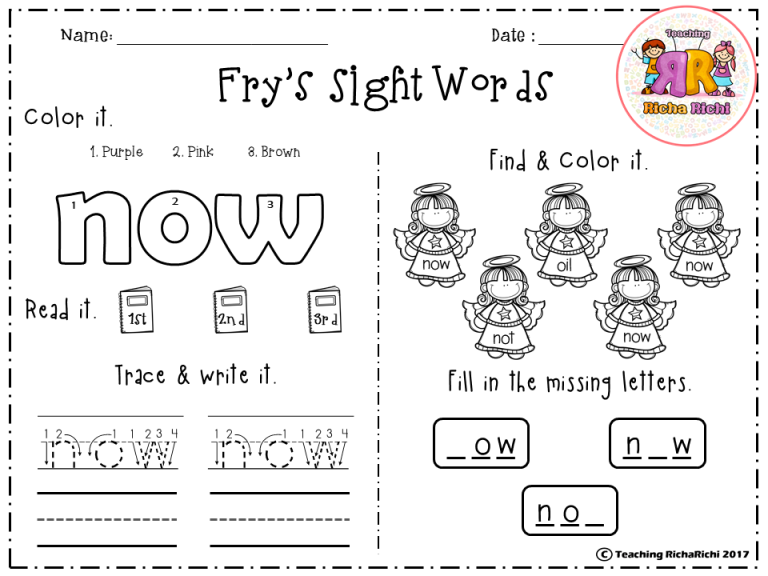 Sight Words Printable Pdf