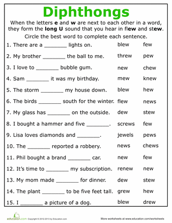 Phonics Worksheets Grade 2 Free Printable