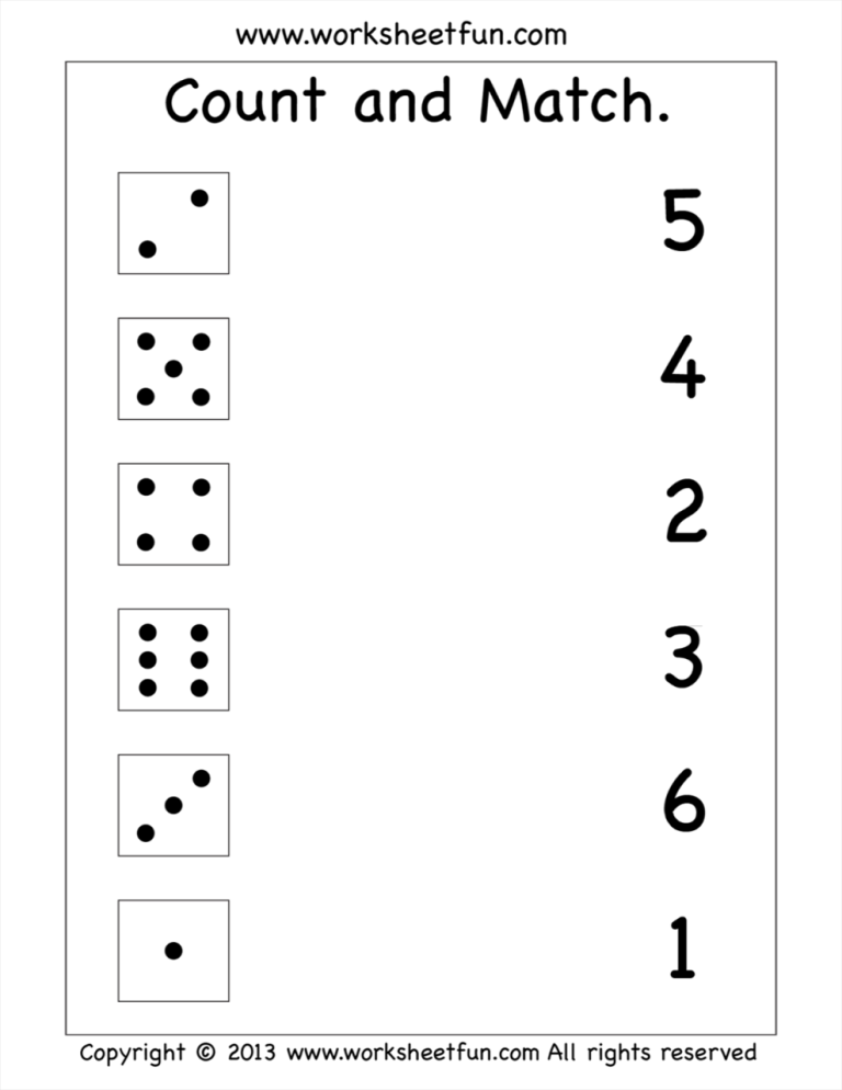 Counting Worksheets For Pre K