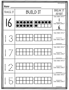 Ten Frame Worksheets