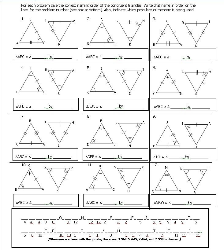 Proving Triangles Congruent Worksheet Answers