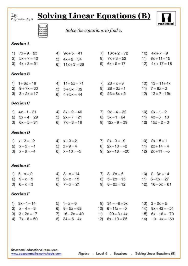 9th Grade Algebra Word Problems Worksheet