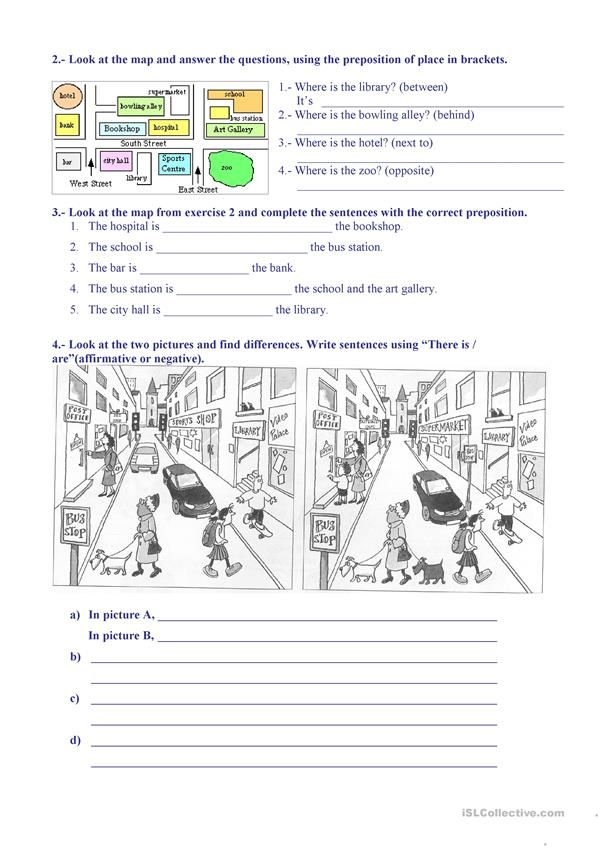 Directions Worksheet Esl