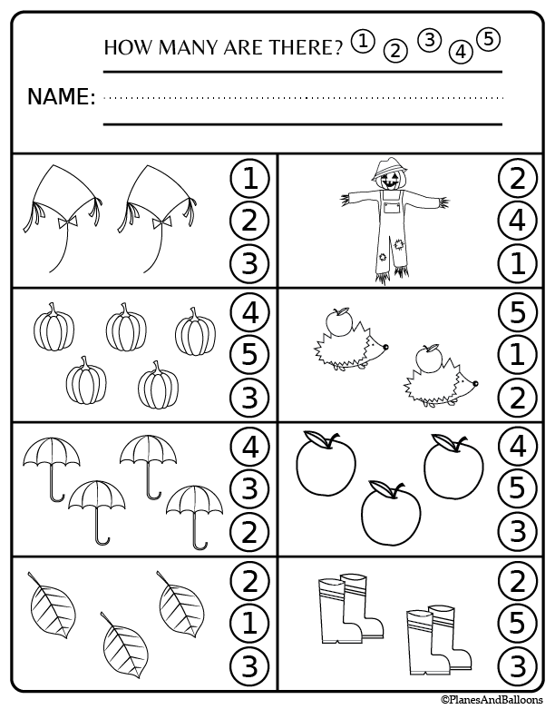 Fall Worksheets Pdf