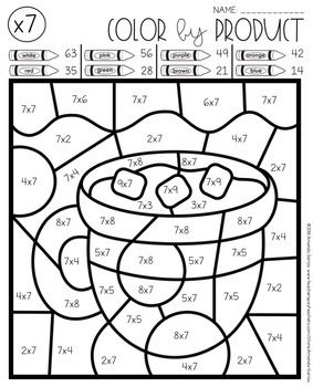 Color By Number Worksheets 3rd Grade